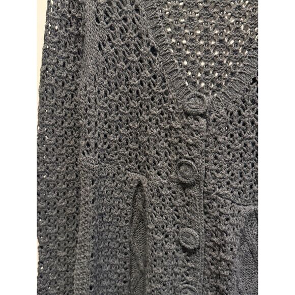 Women's Sweater Cardigan Dress BCBG Maxazria Size Medium Grey Fall EUC Y2K 2000s - Picture 2 of 9